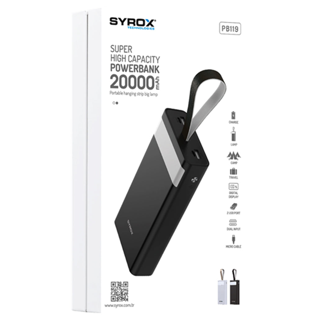A Photo Of Syrox PB119 20000mAh Power Bank with LED Flashlight