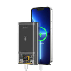 A Photo Of Green Lion Super Fast Transparent Power Bank 10000mAh ( QC 22.5W + PD 20W ) – Black