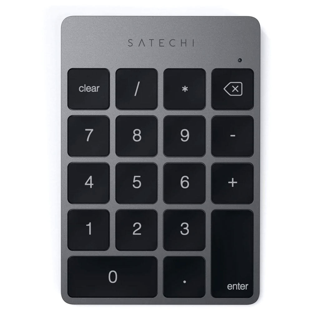 A Photo Of Satechi Aluminum Wireless Keypad – Bluetooth Rechargeable Keypad for Mac and iOS Devices