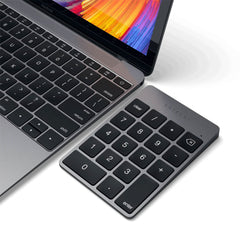 A Photo Of Satechi Aluminum Wireless Keypad – Bluetooth Rechargeable Keypad for Mac and iOS Devices