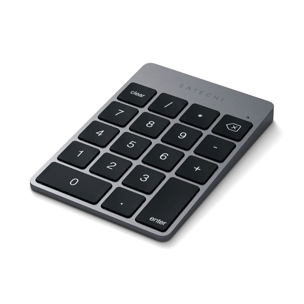 A Photo Of Satechi Aluminum Wireless Keypad – Bluetooth Rechargeable Keypad for Mac and iOS Devices