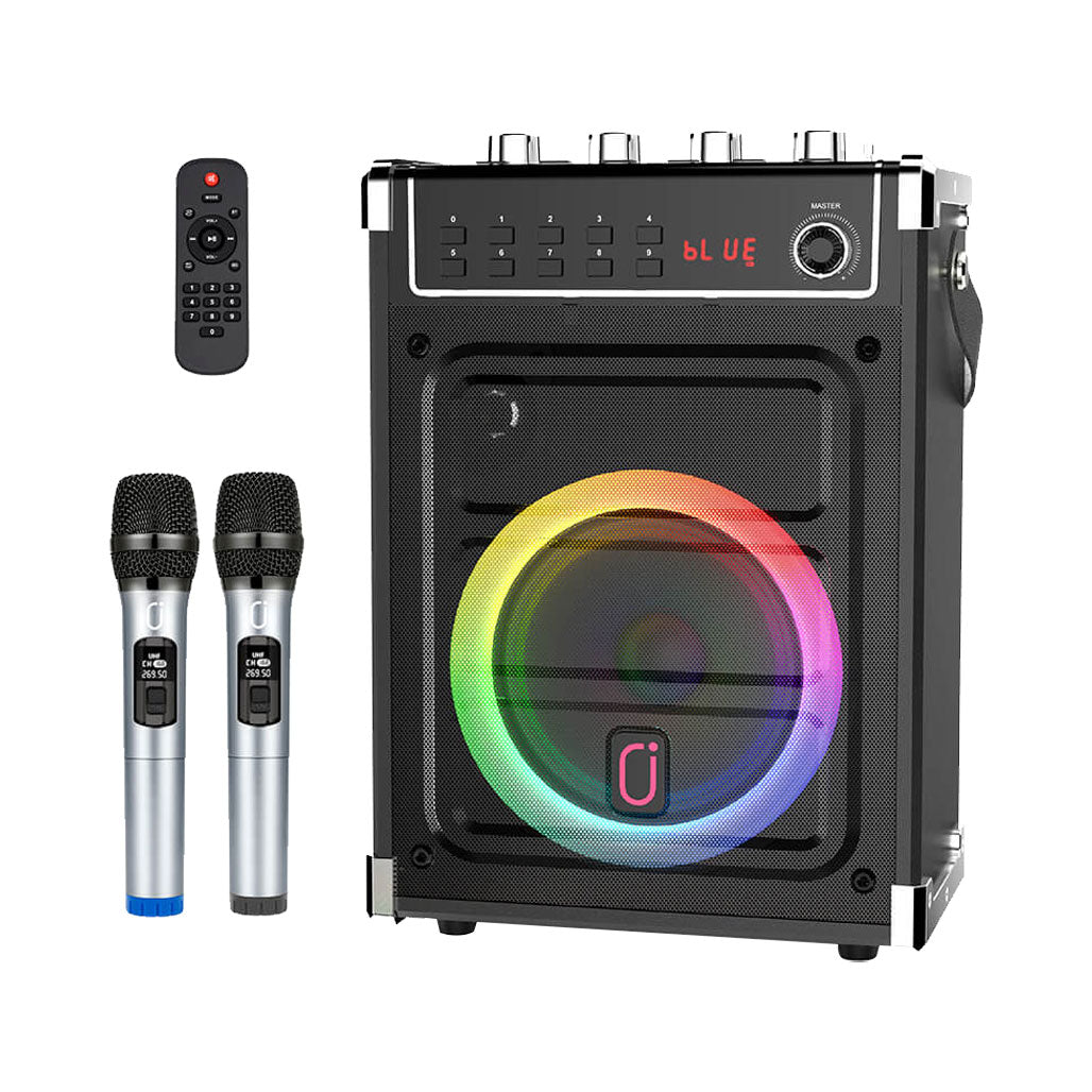 A Photo Of JYX JYX-69BT - LED Karaoke Machine with 2 Wireless Microphones and Bluetooth 5.0