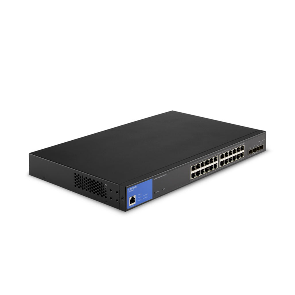 A Photo Of Linksys LGS328MPC-EU - 24-Port Managed Gigabit PoE+ Switch with 4 10G SFP+ Uplinks