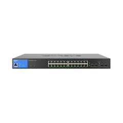 A Photo Of Linksys LGS328PC 24-Port Managed Gigabit PoE+ Switch with 250W Power and 4 SFP Uplinks
