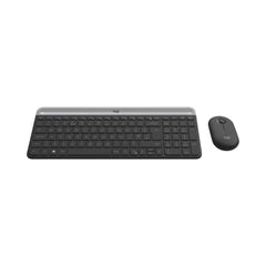 A Photo Of Logitech MK470 Slim - Wireless Keyboard and Mouse Combo in Black (EN/AR)