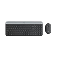 A Photo Of Logitech MK470 Slim - Wireless Keyboard and Mouse Combo in Black (EN/AR)