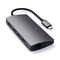 A Photo Of Satechi Type-C Multi-Port Adapter 4K with Ethernet V2 – Aluminum USB-C Hub with HDMI, Ethernet, and Card Readers