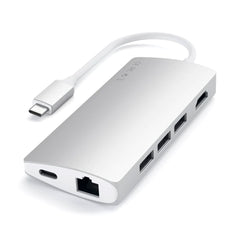 A Photo Of Satechi Type-C Multi-Port Adapter 4K with Ethernet V2 – Aluminum USB-C Hub with HDMI, Ethernet, and Card Readers