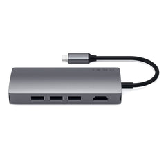 A Photo Of Satechi Type-C Multi-Port Adapter 4K with Ethernet V2 – Aluminum USB-C Hub with HDMI, Ethernet, and Card Readers