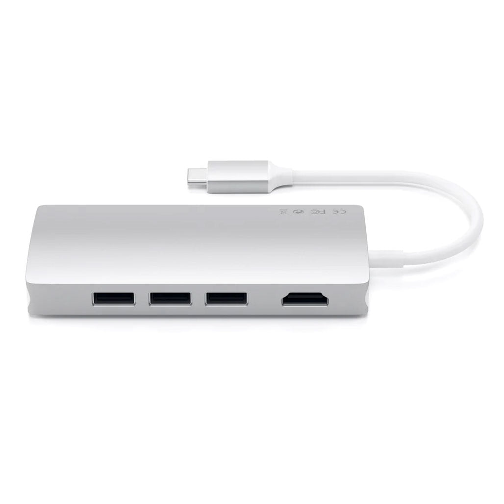 A Photo Of Satechi Type-C Multi-Port Adapter 4K with Ethernet V2 – Aluminum USB-C Hub with HDMI, Ethernet, and Card Readers