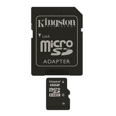 A Photo Of Kingston 16GB Class 4 MicroSDHC Flash Card with SD Adapter | SDC4-16GB