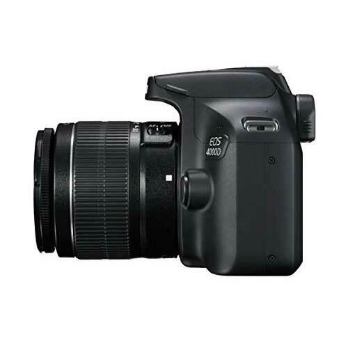 A Photo Of Canon EOS 4000D - DSLR Camera Bundle with 18-55mm III Lens, 32GB Memory Card, and Bag