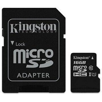 A Photo Of Kingston microSDHC Memory Card with SD Adapter – Class 10, UHS Class I