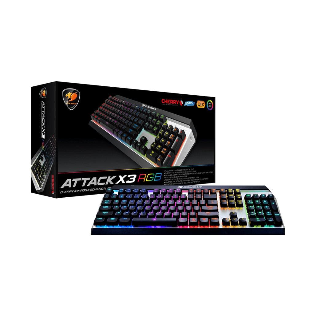 A Photo Of Cougar Attack X3 - Wired RGB Mechanical Gaming Keyboard - Cherry MX Switches