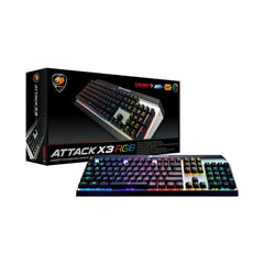 A Photo Of Cougar Attack X3 - Wired RGB Mechanical Gaming Keyboard - Cherry MX Switches