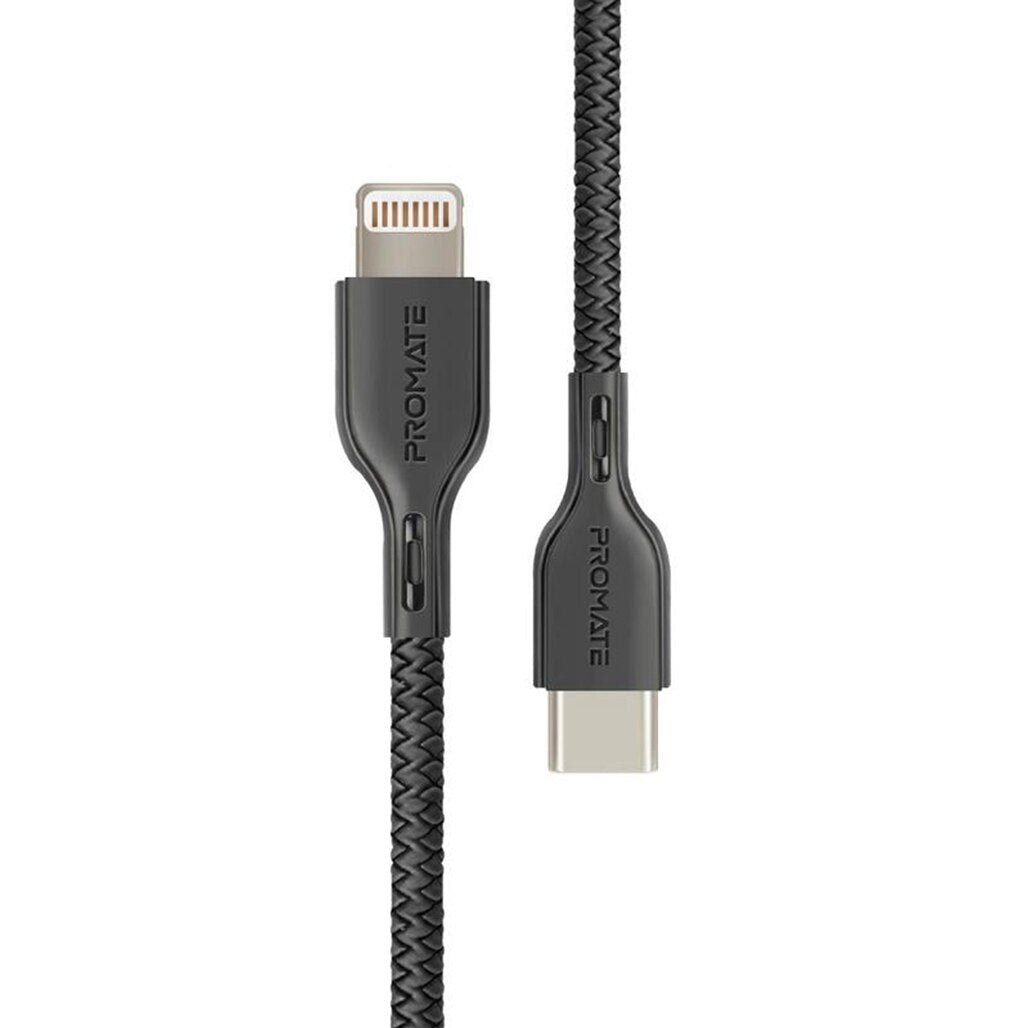 A Photo Of Promate USB-C OTG Cable with lightning connector