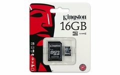 A Photo Of Kingston 16GB Class 4 MicroSDHC Flash Card with SD Adapter | SDC4-16GB