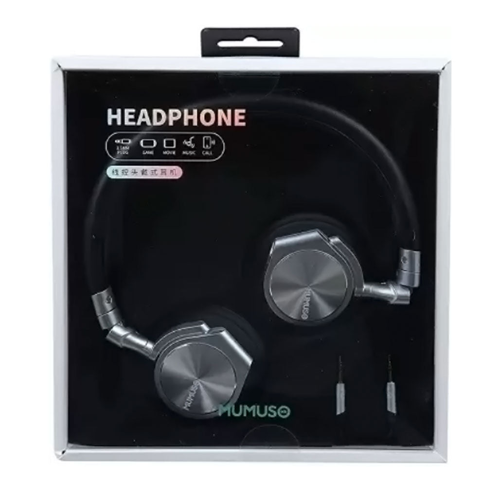 A Photo Of Mumuso Over-Ear Wired Headphones with Built-In Microphone