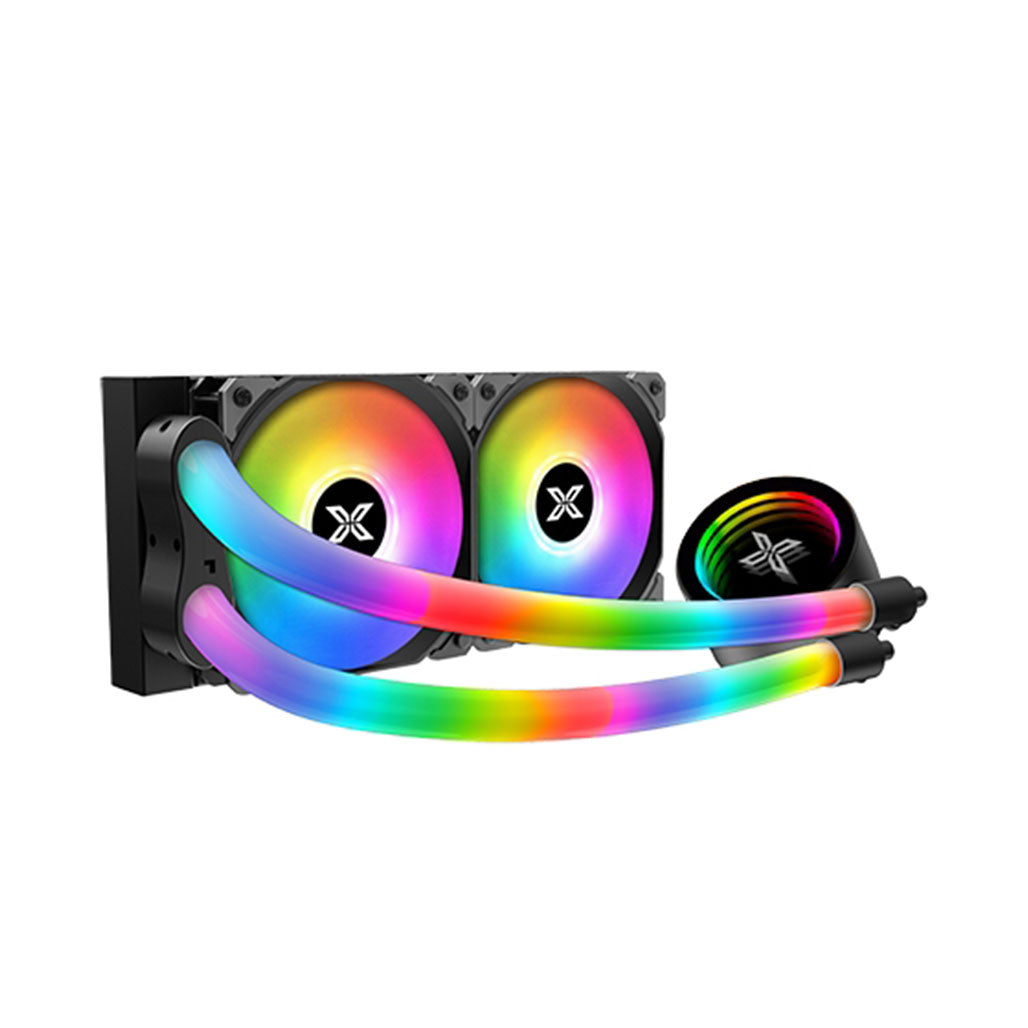 A Photo Of Xigmatek Neon Aqua 240 Liquid Cooler ARGB LED Pump Head & Tube